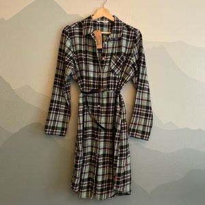 NWT Woolrich flannel button down dress